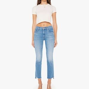 MOTHER Light Blue Women's Cropped Jeans